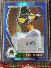 2021 PANINI PRIZM DRAFT PICKS Connor Norby RC Hyper  Blue Prizm Auto Orioles