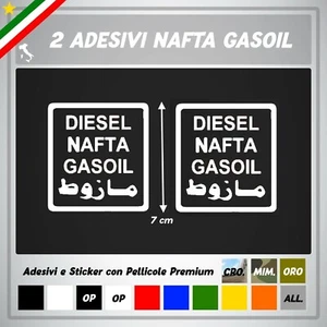 2 DESERTO ADESIVI NAFTA GASOIL LANGUAGE ADESIVO VINILE ORACAL PELLICOLA TUNING - Imagen 1 de 1