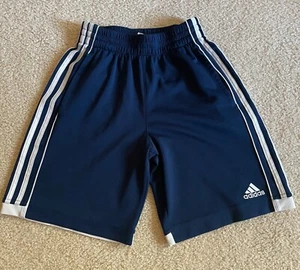 Adidas Boy 3-Stripe Shorts Navy Size M (10-12) - Picture 1 of 3