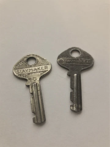 Vintage Slaymaker Lock Padlock Keys (set of 2) Cover