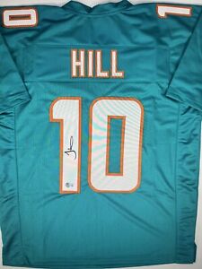 TYREEK HILL AUTOGRAPHED/SIGNED MIAMI DOLPHINS CUSTOM JERSEY BECKETT COA