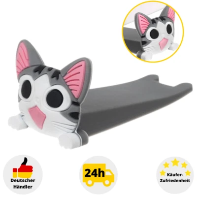 Türstopper Türfeststeller Katze für Boden Türkeil Gummi Tür Klemmschutz Stopper - Bild 1 von 4