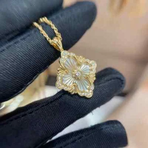 Buccellati Opera Tulle Necklace Mother-of-Pearl bulbus fritillariae Jewel gold - Picture 1 of 9