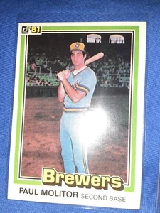 PAUL MOLITOR 1981 Donruss #203 LIVRAISON GRATUITE MVP HOF MILWALKEE BREWERS - Photo 1/1