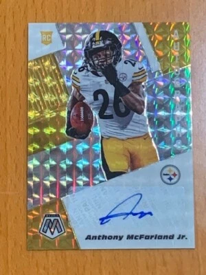 ANTHONY MCFARLAND AUTO ROOKIE CARD AUTOGRAPH RARE MOSAIC PRIZM STEELERS   MINT! - Image 1 of 2