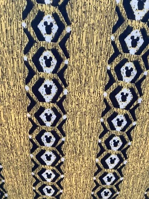 disney mickey vintage fabric Animal Kingdom, stripe, Mickey Mouse icon - Image 1 of 4