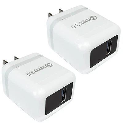 2x Fast Quick Charge QC3.0 USB Hub Wall Charger Power Adapter For iPhone Samsung - Image 1 of 4