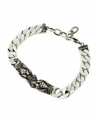 NWT GUCCI Made In Italy Sterling Silver Vintage Tiger Bracelet 7.5" or 8" $1460 - Image 1 of 2