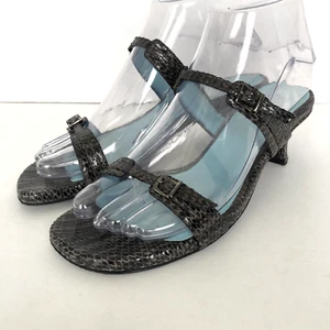 THIERRY RABOTIN Zapatos de Tacón de Gatito Talla 36.5 / 6.5 Serpiente Correas Ajustables Hebilla - Imagen 1 de 14