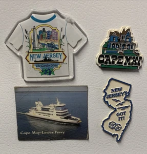 New Jersey Garden State Cape May Fridge Magnet Lot & Lapel Pin - Picture 1 of 17