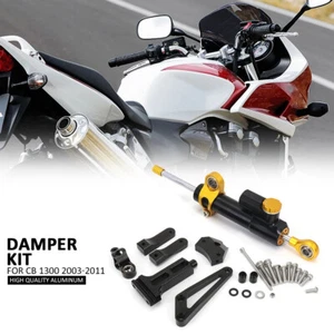 Steering Stabilize & Damper CNC Bracket Mounting Kit For HONDA CB1300 2003-2011 - Picture 1 of 10