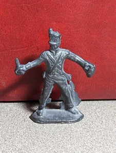 Vintage Antique Solid Cast Metal Lead Iron British Soldier Combat About 2.5" 65g - Picture 1 of 7