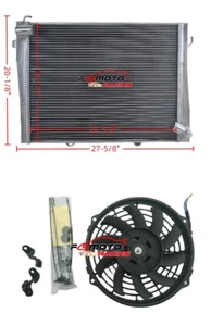 Aluminum Radiator+Fan For BMW E12 E24 E3 E9 M30 2500 2800 2.8 3.0 3.3 Manual - Picture 1 of 7