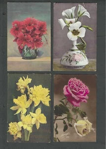 FL-19  4 Vintage Floral Post Cards - Picture 1 of 1
