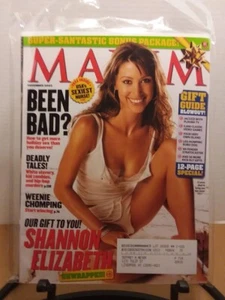 MAXIM Magazine #72 December 2003 SHANNON ELIZABETH, Tricia Helfer, Eva Longoria - Picture 1 of 7
