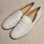 Club Monaco Kedda White Leather Loafers Size 8 Made In ITALY $229