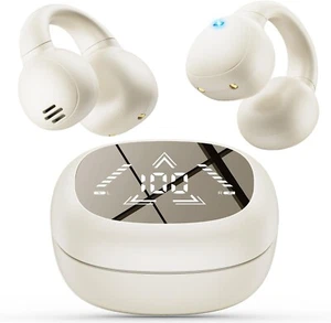 True Open Ear Clip Wireless Earbuds Bluetooth Headphone Lightweight Comfort - Picture 1 of 7
