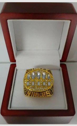 Steve Young - 1994 San Francisco 49ers Super Bowl Ring With Wooden Display Box Cover