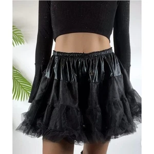 Mini Tutu Rock Damen M schwarz Y2K Ballett Kern Tüll Fee Emo Goth Punk Grunge - Bild 1 von 8