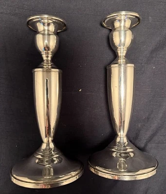 Vintage Set Of 2 Towle Sterling Silver Candlestick Holders #035 7” Tall (H) - Image 1 of 4