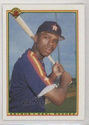 1990 Bowman Tuffy Rhodes Karl Rhodes #79 Rookie RC - Image 1 of 2