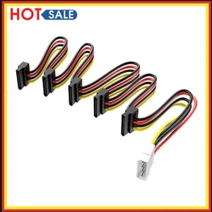 1 to 5 SATA Power Cable Adapter Splitter Cable Hard Drive Power Supply Cord - Afbeelding 1 van 5