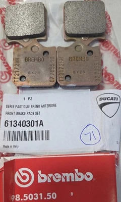 NUEVO 2002-2008 Genuino Ducati 749 998 999 Monster SR4 Brembo Pastillas de Freno OEM NOS Foto 1 de 4