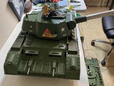 De colección 1960 Deluxe Reading CorpBattery Motorizado Tiger Joe Tanque Control Remoto “Leer” Foto 1 de 3