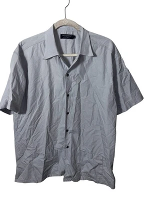 Vtg Retrospective Neiman Marcus Men Size L Blue Button Up 100% Cotton Shirt - Image 1 of 4