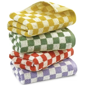 Jacquotha Asciugamani per Bagno Confezione da 4, Cotone Morbido Assorbente per Viso Spa... - Foto 1 di 7