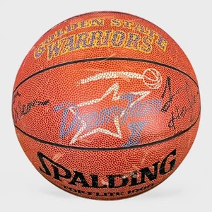 Balón Autografiado De Colección Golden State Warriors Dream Team II Tim Hardaway Don Nelson - Imagen 1 de 5
