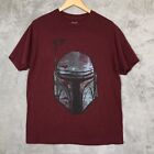 Star Wars Boba Fett Men's Size Large Burgundy Short Sleeve Graphic T Shirt
