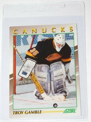 1991-92 SCORE YOUNG SUPERSTARS HOCKEY TROY GAMBLE CARD #29 - Image 1 of 2
