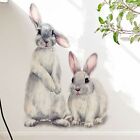 Waterproof Painted Rabbit Wall Decals Removable Bunny Wallpaper  Living Room