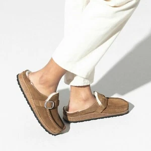 BIRKENSTOCK Buckley SCHMAL Scherfell Fußbett Clogs Pantoletten Mokassinschuhe NEU - Bild 1 von 15