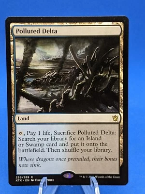 MTG - POLLUTED DELTA - KHANS OF TARKIR 239/269 * LIGHTLY PLAYED * - Image 1 of 2