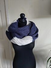 NAF NAF extra warm long blue/white scarf