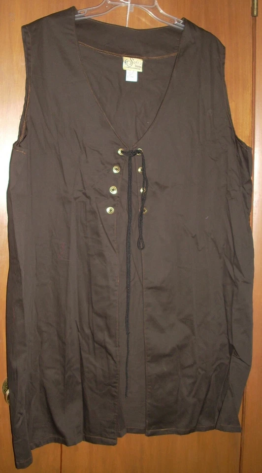 Chaleco de algodón largo renacentista en 4 colores y tallas ahora hasta 5XL. Foto 1 de 1