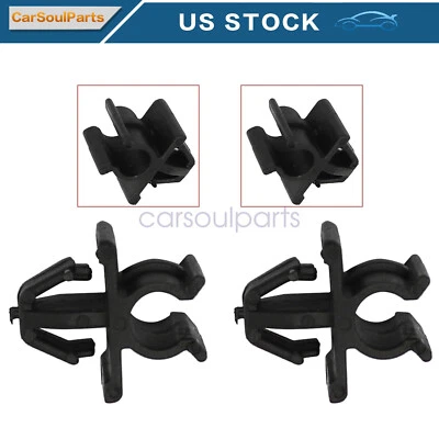 2Pcs Black Car Hood Support Prop Rod Holder clip For Nissan Plastic 65722-JA000 - Image 1 of 4