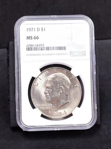 1971-D Eisenhower Dollar - NGC MS66 (#53359-L) - Picture 1 of 8