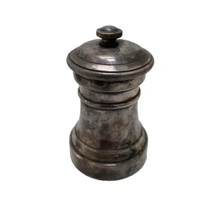 Moulin à Poivre Vintage en Métal Argenté Ercuis x Peugeot - Photo 1/10
