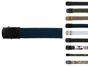 MFH Cinta Cintura uomo militare in tela ca. 3 cm regolabile fino a 130 cm - Picture 1 of 10