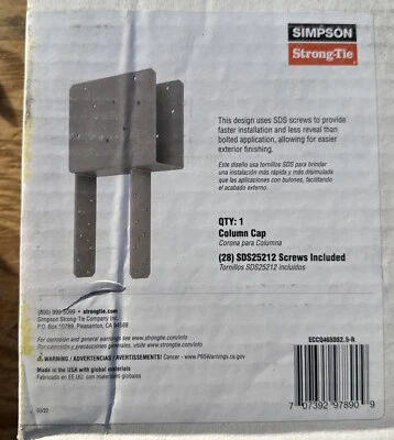 Simpson Strong-Tie ECCQ46SDS2.5-R ECCQ End Column Cap for 4x Beam, 6x Post - Image 1 of 4