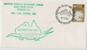 Stamp 24c CHOGM on North Australian Development Seminar Katherine souvenir cover - Picture 1 of 1