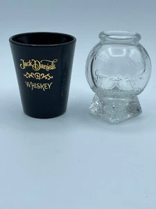Vintage Whiskey Shot Glasses-Lot of 2, Jack Daniels, Jim Beam MVP - Picture 1 of 5