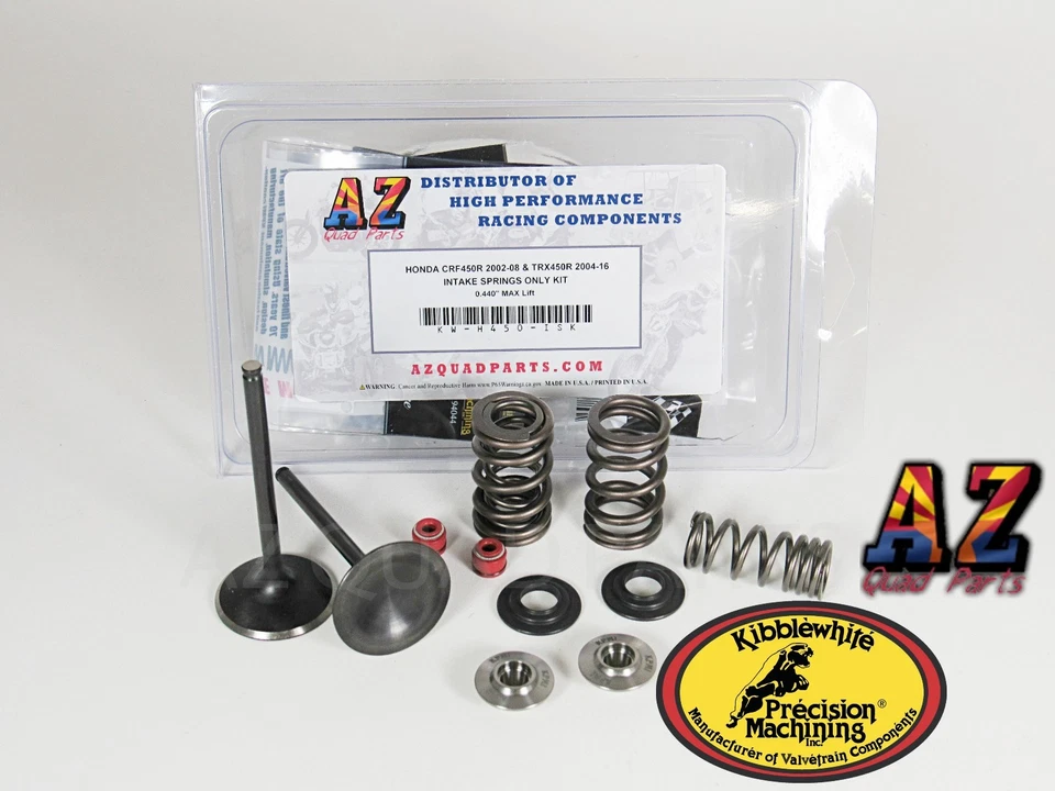 06+ Honda TRX450R TRX 450R 450ER Kibblewhite AZQP Intake Valves Springs Seals - Image 1 of 1