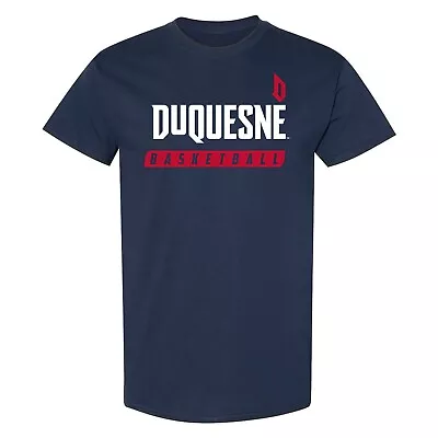 Duquesne Basketball Slant T-Shirt - Navy - Image 1 of 4