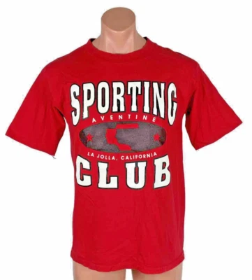 Club deportivo Aventine La Jolla vintage aprox. Camiseta Vacation Roja Grande HECHA EN EE. UU. Foto 1 de 4