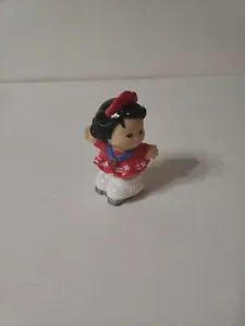 Fisher Price Little People Winter Olympic USA Team pattinatore pattinatore velocità ragazza - Foto 1 di 4