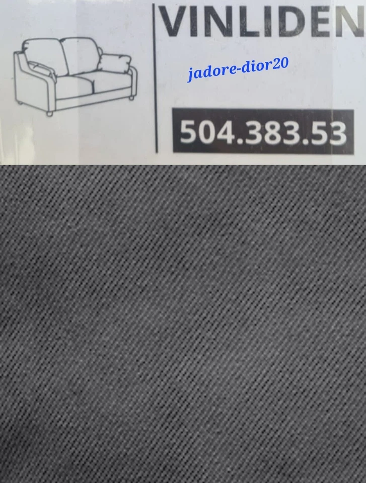 ✅️Ikea VINLIDEN Bezug 3er Sofa Hakebo dunkelgrau 504.383.53 Wechselbezug NEU OVP - Bild 1 von 1
